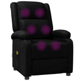 vidaXL Massage Chair Artificial Leather Black