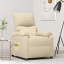 vidaXL Fauteuil de massage en tissu crème