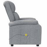 vidaXL Massagestoel stof lichtgrijs