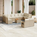 vidaXL 13-delige Loungeset met kussens poly rattan zwart