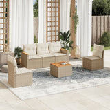 vidaXL 5-delige Loungeset met kussens poly rattan zwart