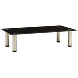 vidaXL Tv-meubel 40x35x17 cm gehard glas zwart