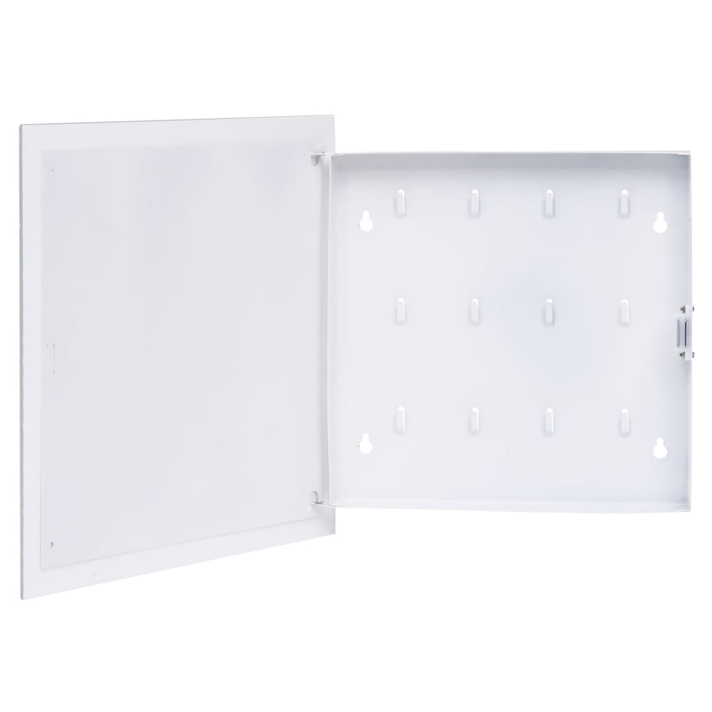 vidaXL Sleutelkast met magneetbord 35x35x5,5 cm wit