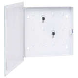 vidaXL Sleutelkast met magneetbord 35x35x5,5 cm wit
