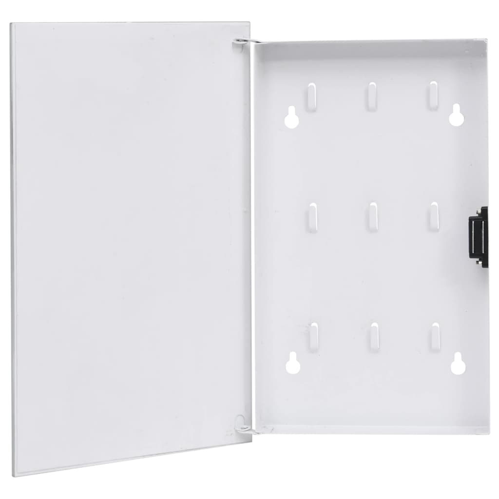 vidaXL Sleutelkast met magneetbord 35x35x5,5 cm wit