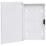vidaXL Sleutelkast met magneetbord 35x35x5,5 cm wit