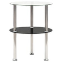 vidaXL Bijzettafel 2-laags 38x38x50 cm verre dur transparent