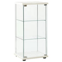 vidaXL Vitrinekast verre dur blanc