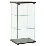 vidaXL Vitrinekast gehard glas wit