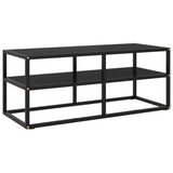 vidaXL Tv-meubel met gehard glas 100x40x40 cm zwart