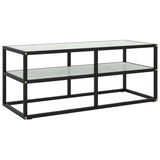 vidaXL Tv-meubel met gehard glas 100x40x40 cm zwart