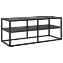 vidaXL Tv-meubel met gehard glas 100x40x40 cm zwart