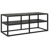 vidaXL Tv-meubel met gehard glas 100x40x40 cm zwart
