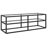 vidaXL Tv-meubel met gehard glas 100x40x40 cm zwart