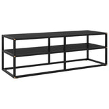vidaXL Tv-meubel met gehard glas 100x40x40 cm zwart
