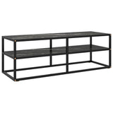 vidaXL Tv-meubel met gehard glas 100x40x40 cm zwart
