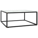 vidaXL Salontafel met gehard glas 60x60x35 cm zwart