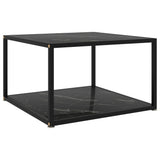 vidaXL Salontafel 60x60x35 cm gehard glas transparant
