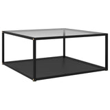 vidaXL Salontafel 60x60x35 cm gehard glas transparant