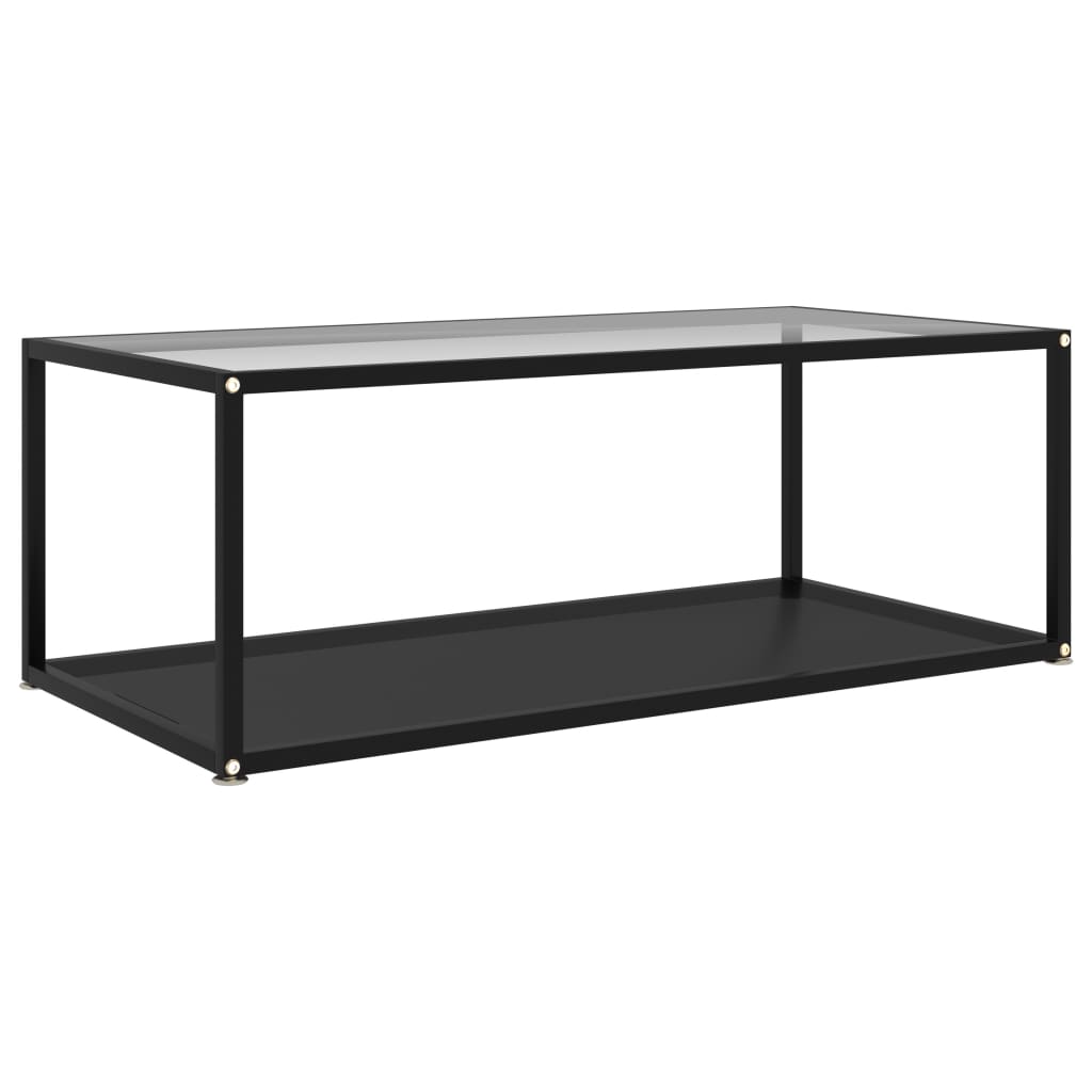 vidaXL Salontafel 60x60x35 cm gehard glas transparant