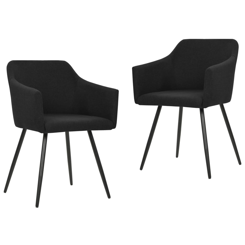 vidaXL Eetkamerstoelen 4 st stof lichtgrijs