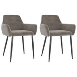vidaXL Eetkamerstoelen 4 st fluweel donkergrijs