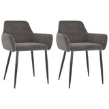 vidaXL Eetkamerstoelen 4 st fluweel donkergrijs