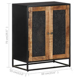 vidaXL Dressoir 60x35x75 cm ruw mangohout