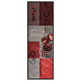 vidaXL Keukenmat wasbaar groenteprint 45x150 cm fluweel