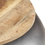 vidaXL Salontafel 68x68x30 cm massief mangohout grijs
