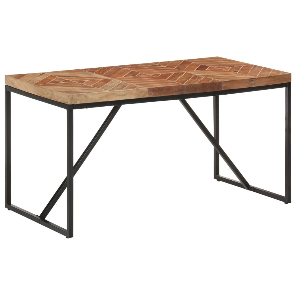vidaXL Eettafel 120x60x76 cm massief acaciahout en mangohout