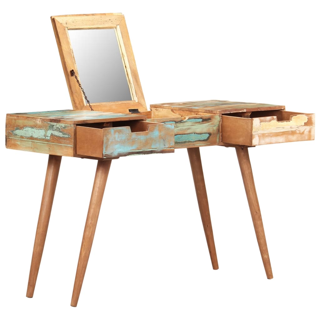 vidaXL Dressing Table 112x45x76 cm Solid Mango Wood
