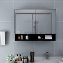 vidaXL Badkamerspiegelkast LED 80x15x60 cm MDF blanc