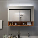 vidaXL Badkamerspiegelkast LED 80x15x60 cm MDF blanc