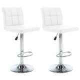 vidaXL Bar Stools 2 pcs artificial leather white