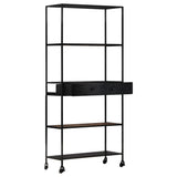 vidaXL Bookshelf 80x35x180 cm rough mango wood and iron