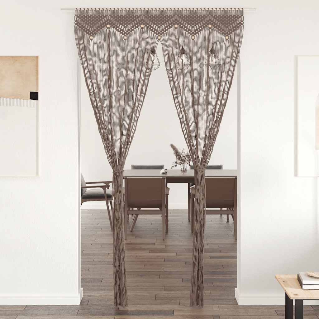 vidaXL Macrame Curtain 140x240 cm Cotton