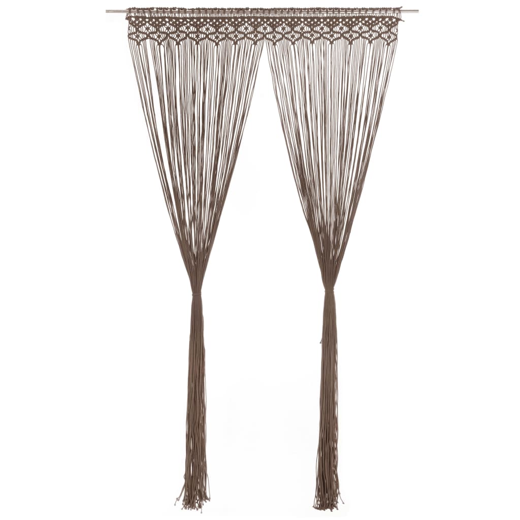 vidaXL Macrame Curtain 140x240 cm Cotton