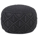vidaXL Poef macramé handgemaakt 45x30 cm katoen