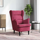 vidaXL Fauteuil met voetenbank fluweel blauw