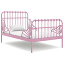vidaXL Bedframe verlengbaar metaal zwart 80x130/200 cm