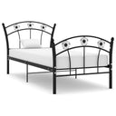 vidaXL Bedframe met voetbaldesign metaal zwart 90x200 cm