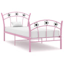 vidaXL Bedframe met voetbaldesign metaal zwart 90x200 cm