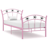 vidaXL Football Design Metal Bed Frame Black 90x200 cm