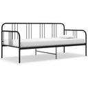 vidaXL Slaapbank métal noir 90x200 cm