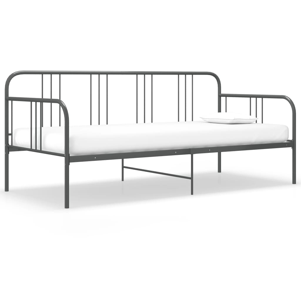 vidaXL Slaapbank metaal zwart 90x200 cm