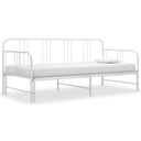 vidaXL Slaapbank uittrekbaar métal noir 90x200 cm