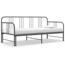 vidaXL Slaapbank uittrekbaar métal noir 90x200 cm