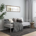 vidaXL Slaapbank metaal zwart 90x200 cm