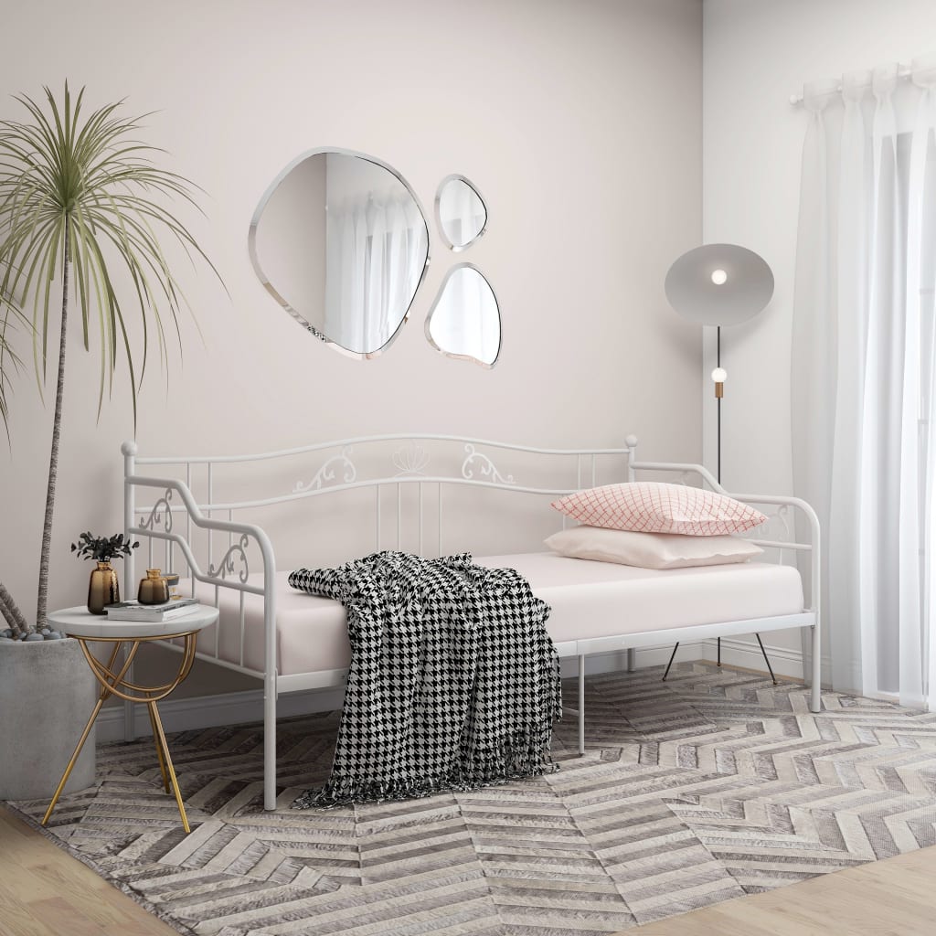 vidaXL Slaapbank metaal zwart 90x200 cm